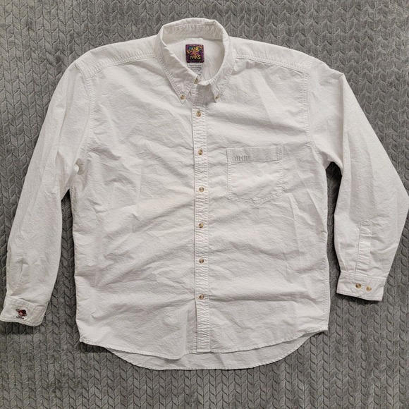 Vintage 1997 Planet Mars M&Ms Embroidered Shirt Size Large 90s Button Down Candy - Picture 1 of 8